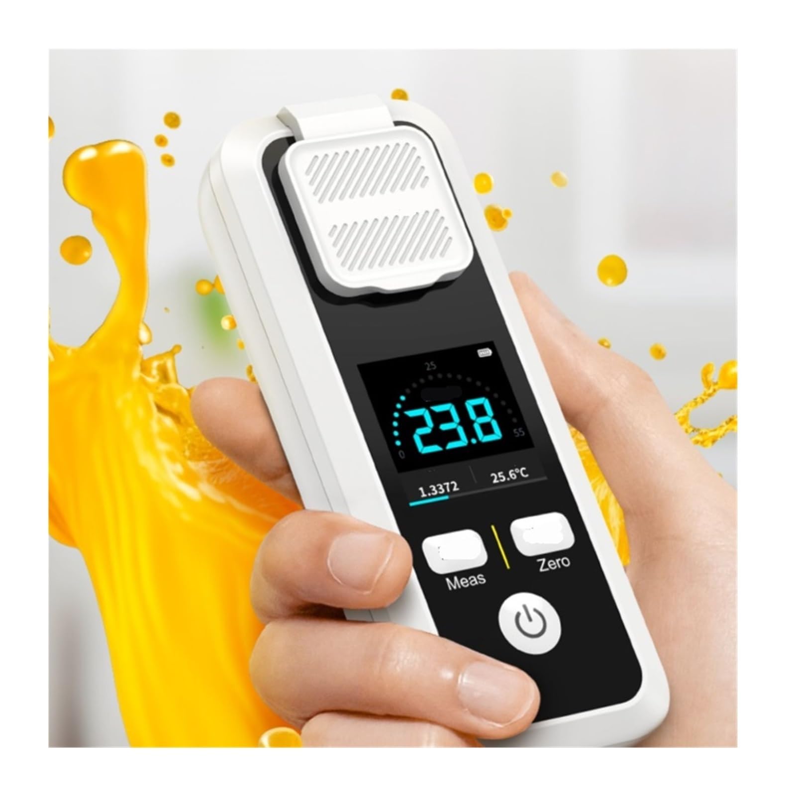 Refractómetro líquido, Refractómetro, Medidor Digital Recargable De Contenido Azúcar, Medida Jugo Fruta, Bebida, Vino 32%/55%