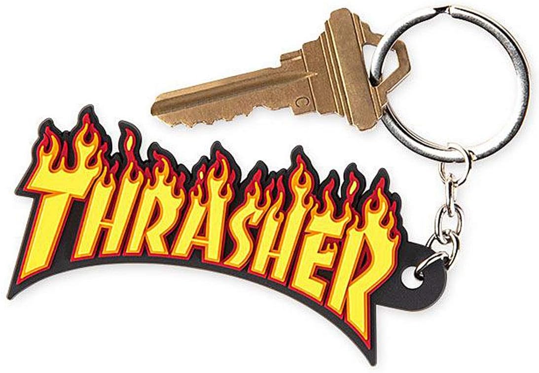ThrasherUnisex Flame Keychain Black/Yellow