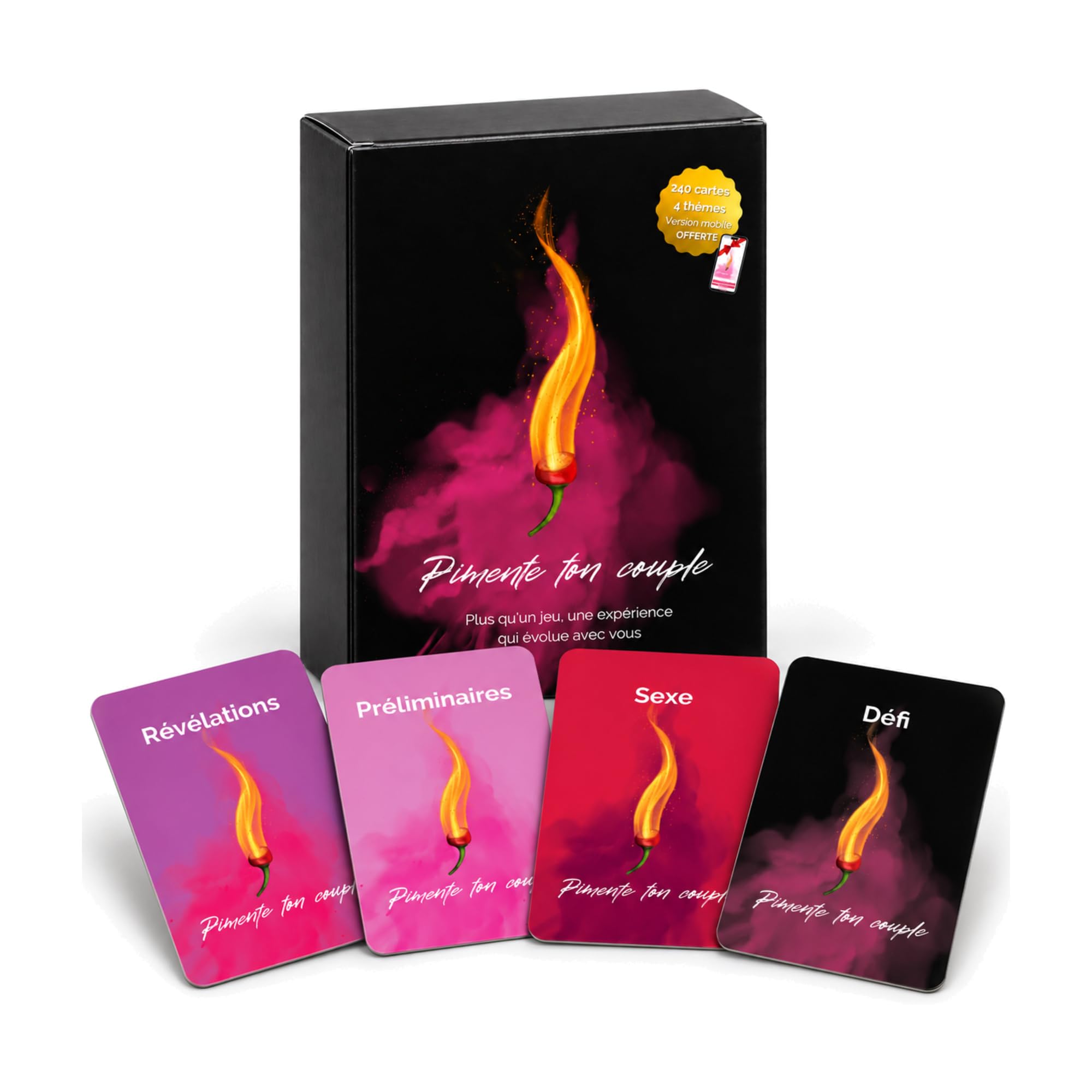 Jeu Sexuel Adulte Coquin, 240 Cartes + Version Mobile