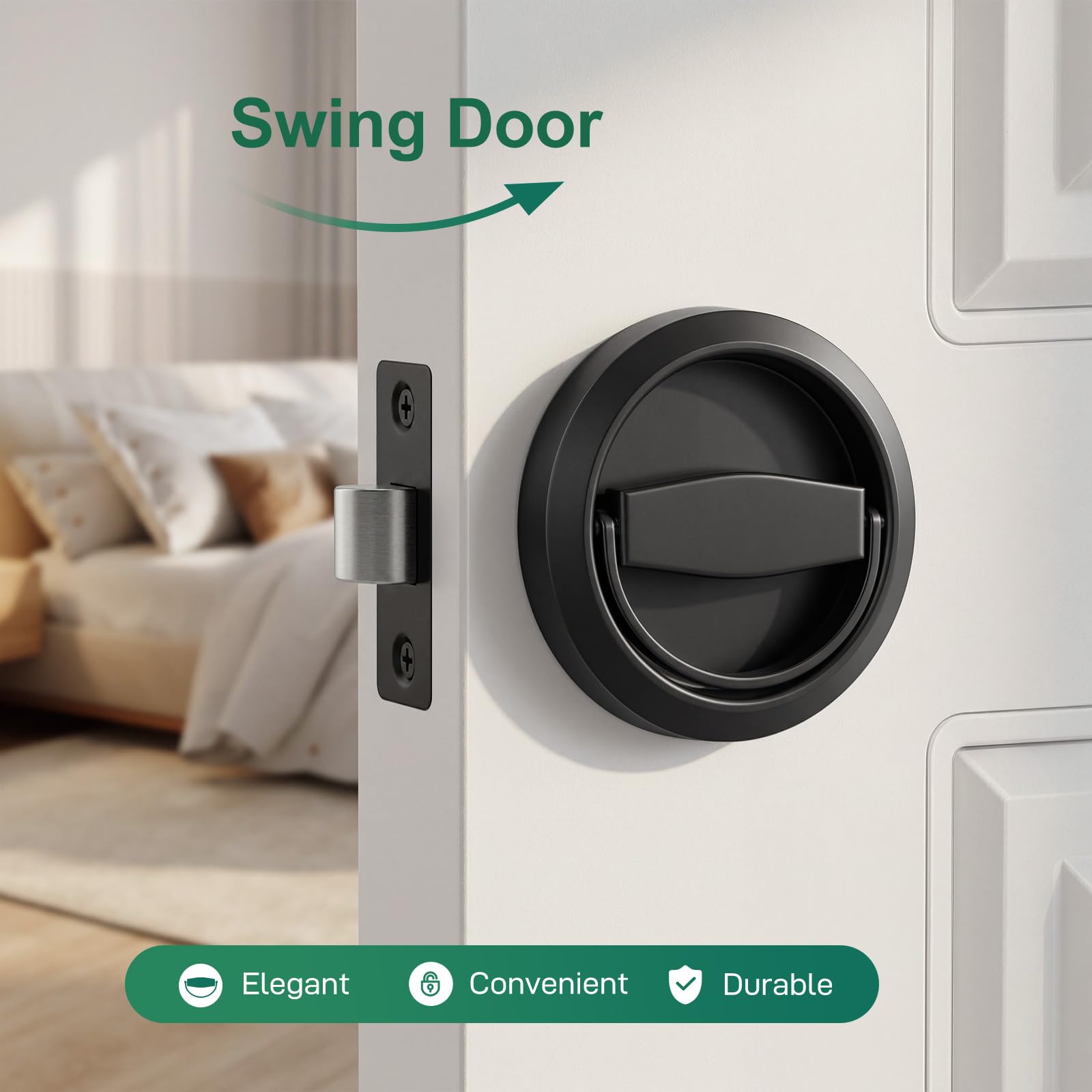 Low Profile Door Knob - Easy Install & Space Saving -5 Low Profile Door Knob - Easy Install & Space Saving -5