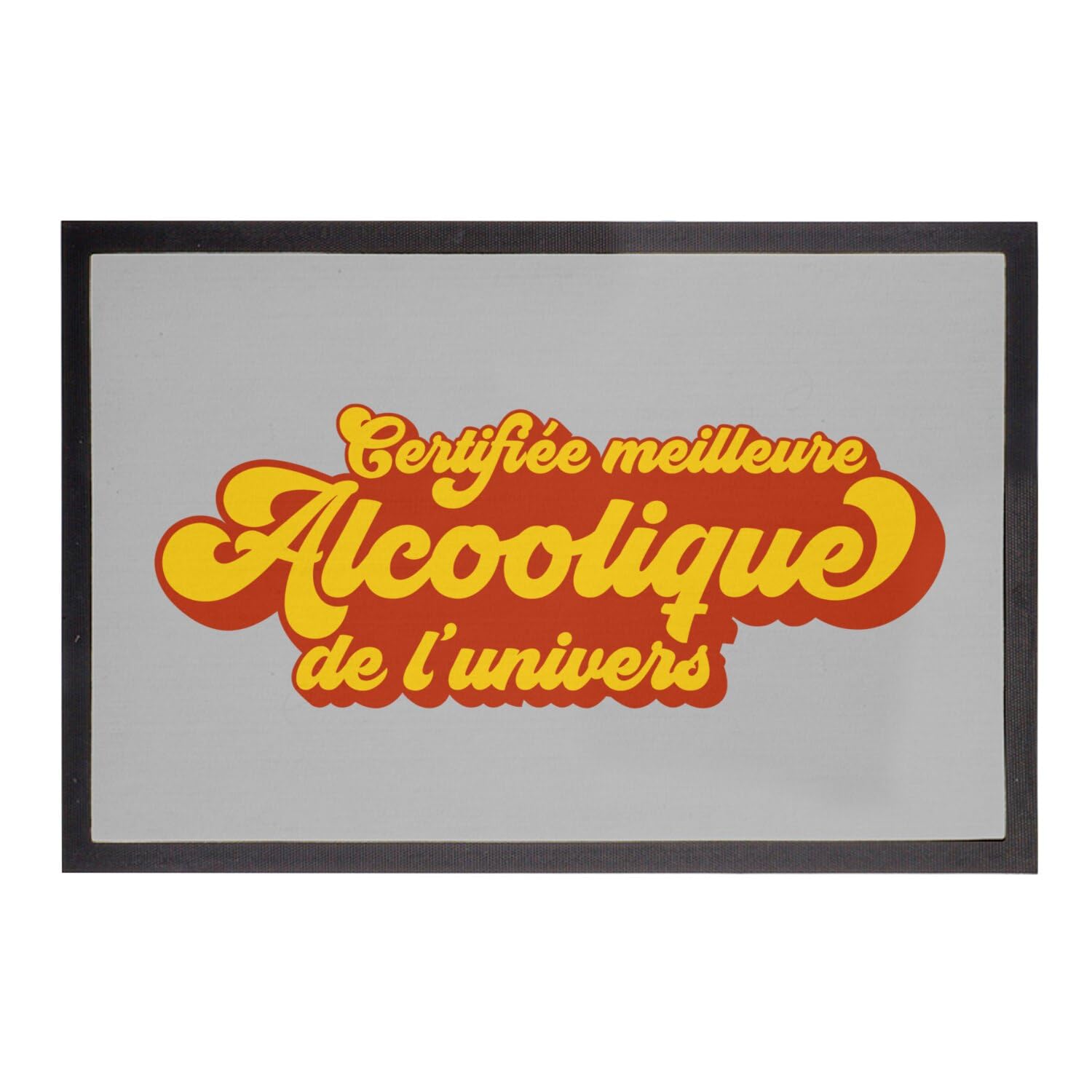 Paillasson gris boisson alcool apéro biere vin fete 60x40cm