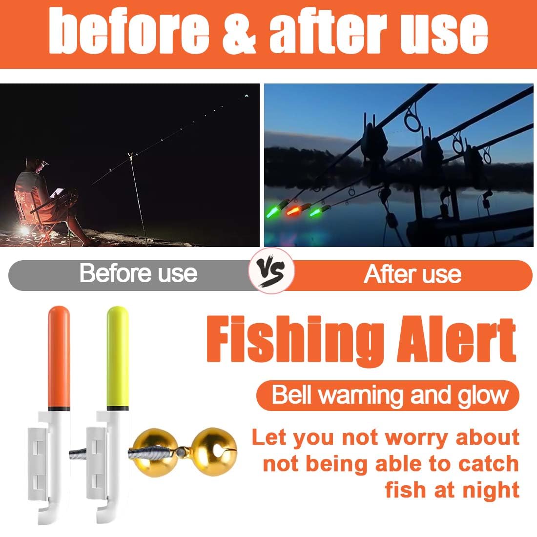 Pack De 4 Luminoso Luz Stick CañAs Pesca, Barra De Brillo De Pesca, CañA De Pescar Flotante, Con hebilla, alarma de pesca, Con cargador y batería para pesca nocturna, Al aire libre