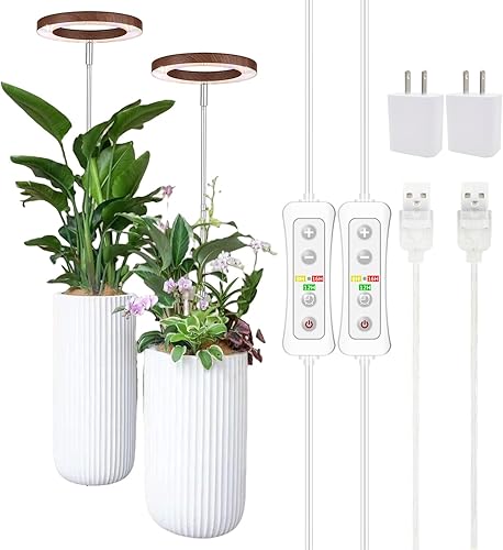 Miniatura 7 de Luz de cultivo de plantas, luz LED yadoker de espectro completo para plantas de interior, altura ajustable, temporizador automático, bajo voltaje