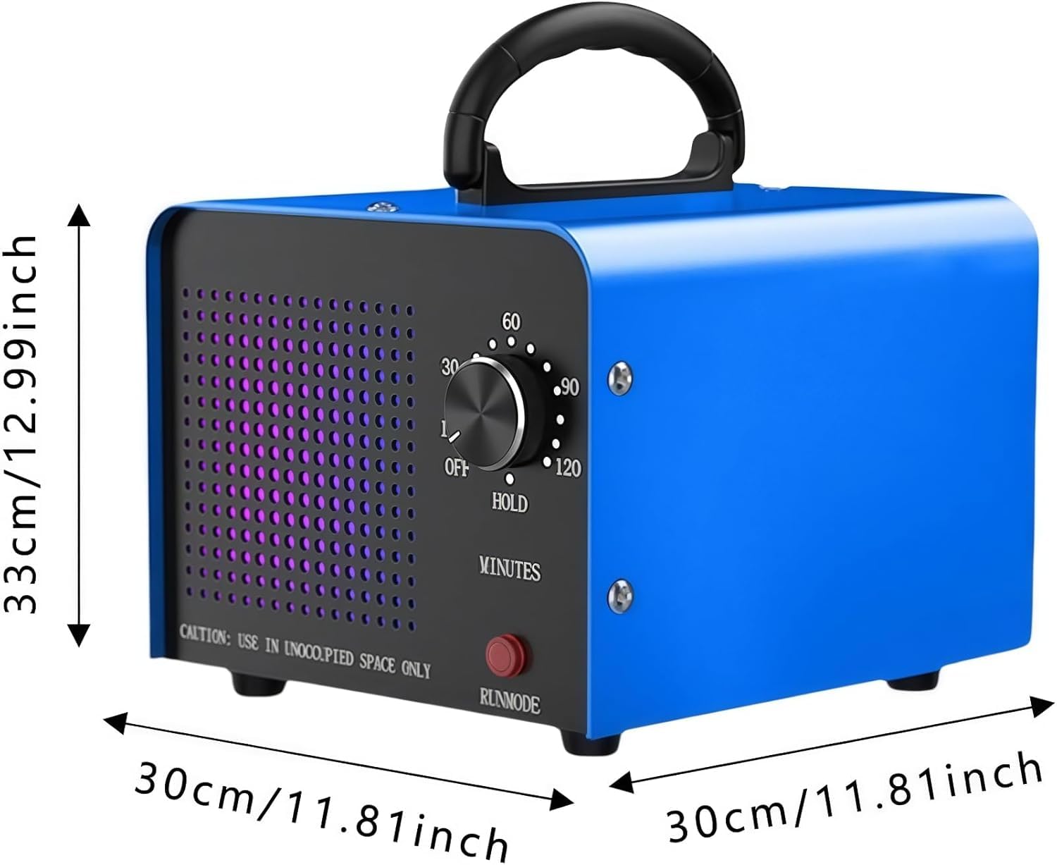 Industrial-Strength Odor Eliminator – Negative ion air purifier and deodorizer, filterless ion air purifier and air freshener, suitable for home, office, dust, pets, smoke, and other uses（Blue） — view 2