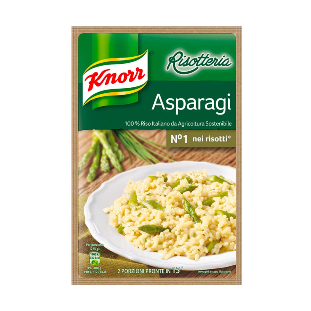 15x Knorr Risotto Asparagi Reis mit Spargel 175g 100% italienisch Fertiggerichte Reisgerichte
