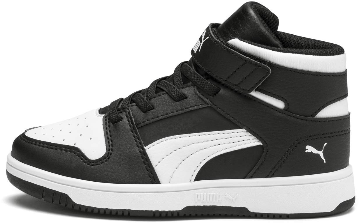 PUMA Unisex-Child Rebound Layup Lo Sneaker Little Kid (4-8 Years) 44.5 EU Black/White