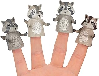 Mcphee 4 Piece Set Finger Raccoons Finger Puppets
