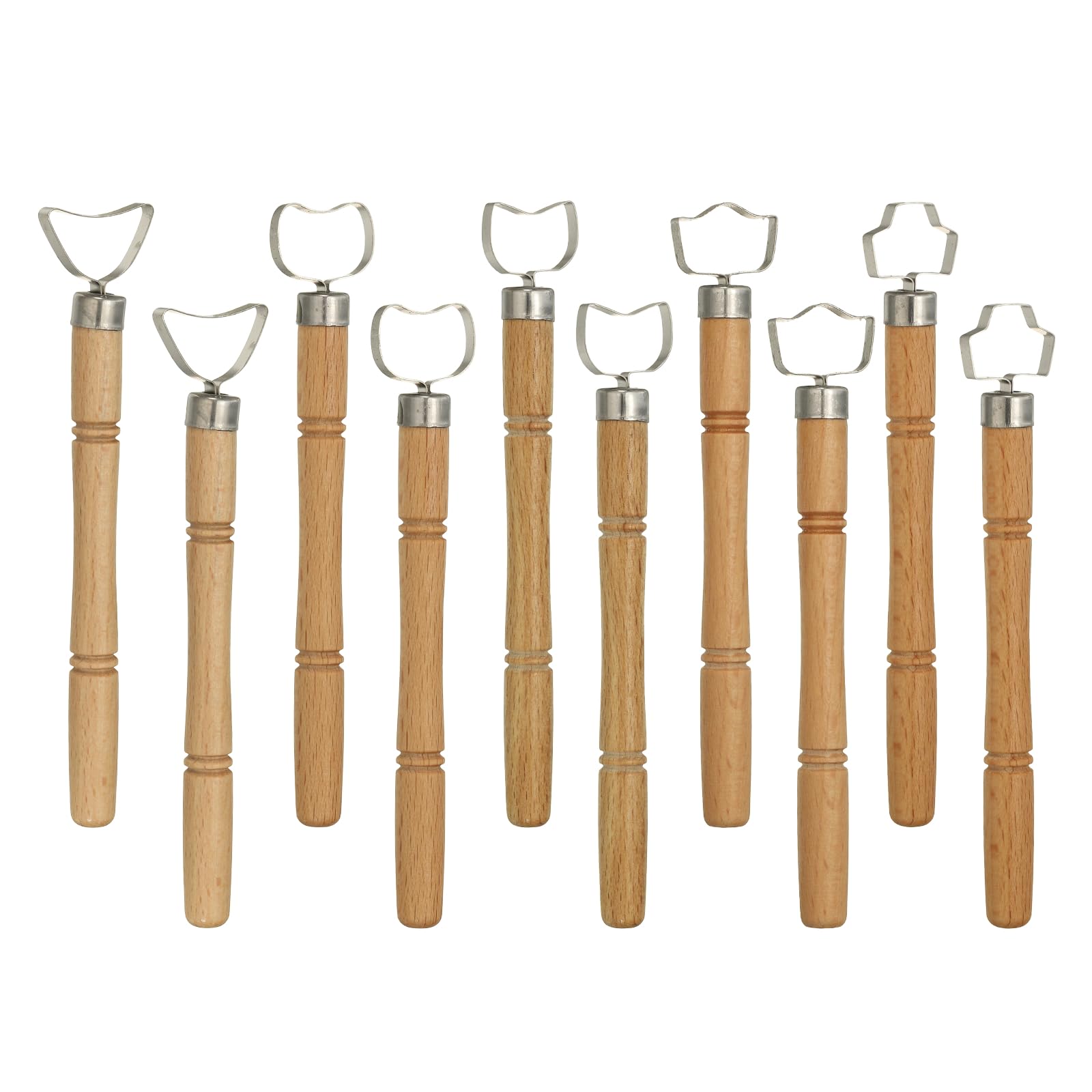 sourcing map 2Set Pottery Handle Making Tool, Pottery Cup Handle Shape Sculpture Scraper Clay Carving Trimming Clay Extruder Tool for Cup Making Ceramic Craft (5 Style)