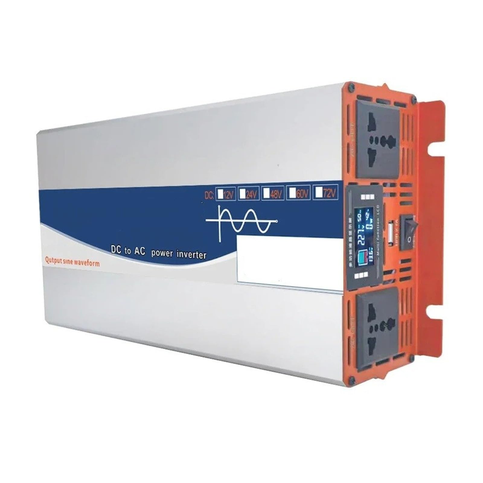 Power Inversor Corriente 6500W 3500W 5000W Inversor Onda Sinusoidal para Pura 12V/24V 48V/60V 72V 220V Convertidor Transferencia Adaptador Carga Voltaje Universal(3500W Remote,12V,230V 50HZ)