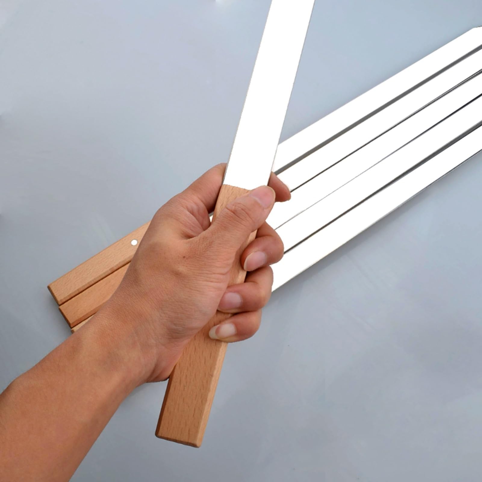 Brochetas afiladas for Asar con Mango de Madera, brochetas de Kabob, reutilización, Carne fácil de Usar, for cóctel, Barbacoa, Barbacoa, Fruta, 5 uds. (Size : 15)