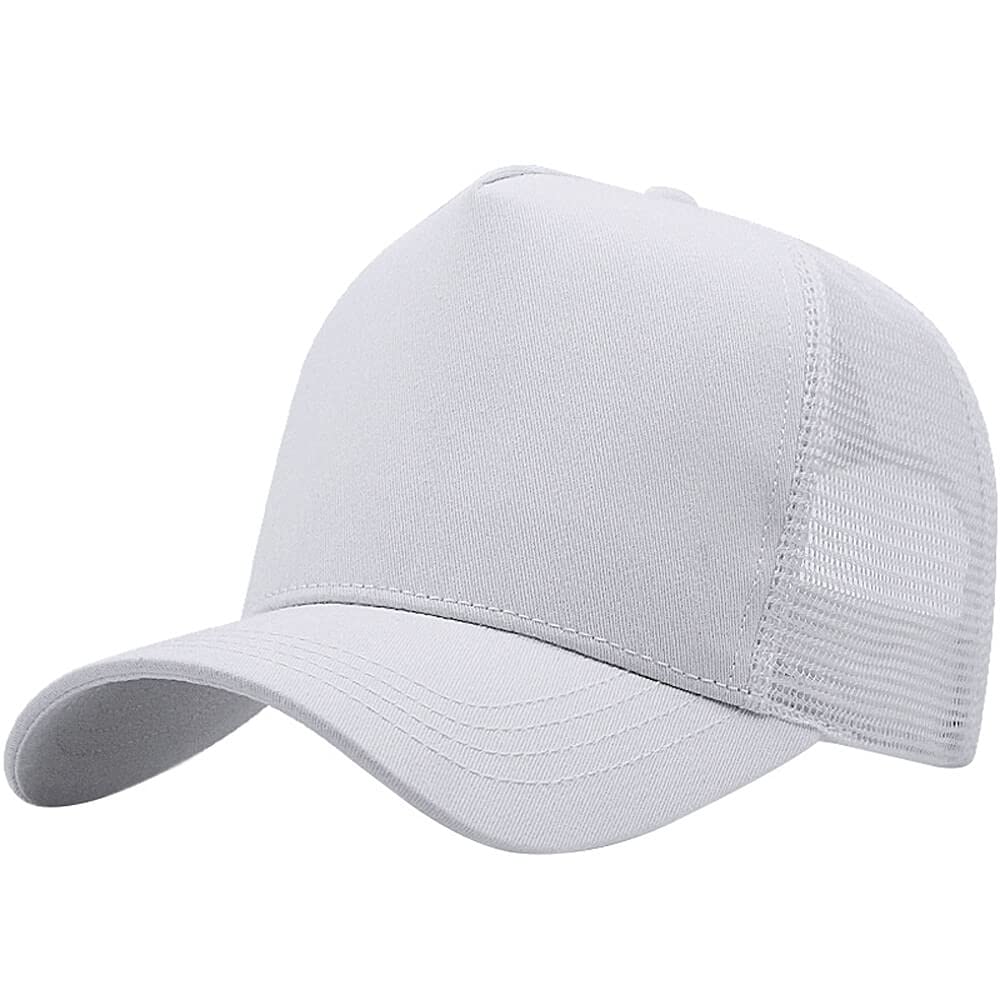 XXL 62-65cm Trucker Mesh Hat 5-Panel Baseball Cap Plain Oversize Hat Big Head