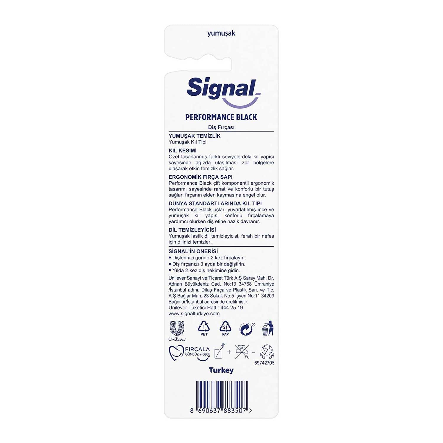 Signal Diş Fırçası Performance Black 2 Kat Yumuşak 31 gr 1+1