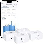 TP-Link 𝗧𝗮𝗽𝗼 Smart Plug Wi-Fi Mini, Energy Monitoring, Compatible with Alexa & Google Home & Samsung SmartThings, Timer, 15A/1800W Max, ETL Certified, 2.4G Wi-Fi Only, Tapo P115(4-Pack)