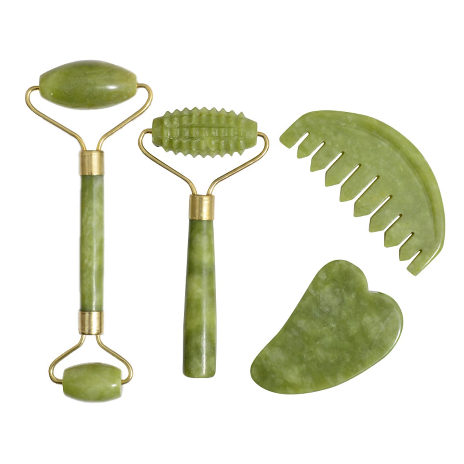 WPHomeJade Meridian Massage Roller Scraping Tablets, Face Roller & Gua Sha Face Spa Facial Massage Kit | Smoother, Younger, Healthier Skin, Face, Neck, Arms
