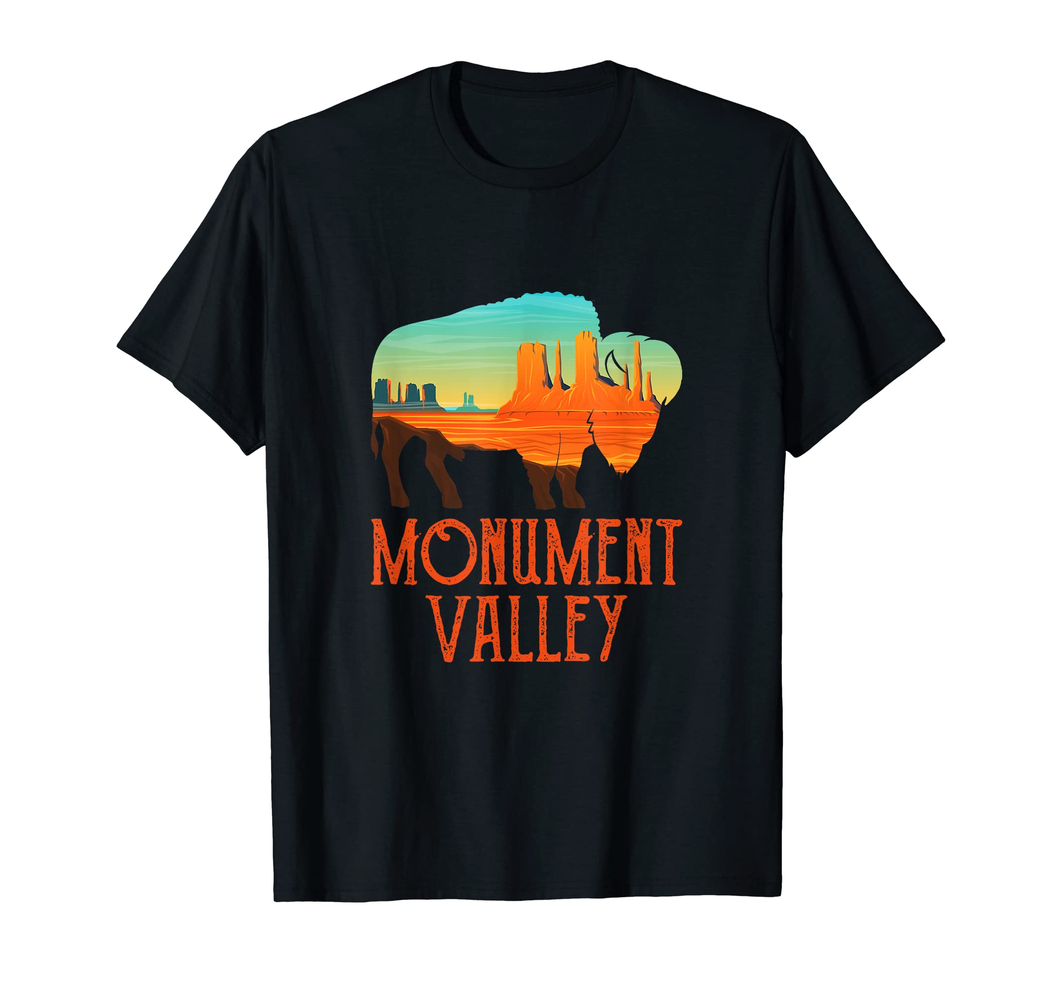 View 1 of ****OLIVE GREEN NOT BLACK BUTR SAME DESIGN ******Vintage Monument Valley Utah Buffalo Retro T-Shirt OLIVE GREEN **   2XL