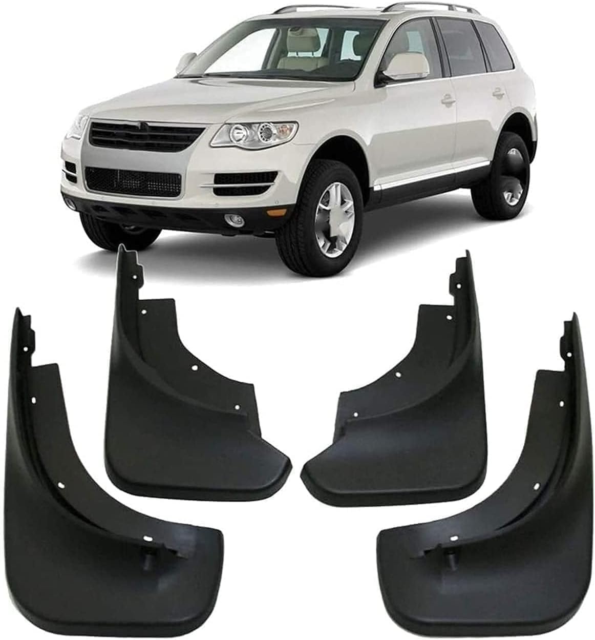 Weiyh Normal No Drill Mud Flaps For Car Front Rear Wheel For Vw Touareg 2003-2010