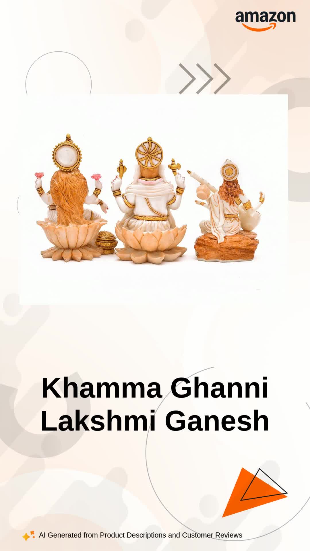 Buy Khamma Ghanni Handicraft Marble Dust Lakshmi Ganesh Saraswati