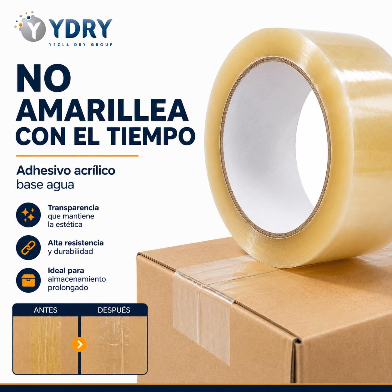 Cinta adhesiva - embalar Transparente 48 mm x 125 m | 36 unidades Total