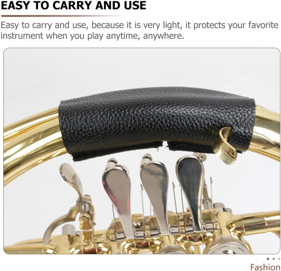 French Horn Hand Guard Cowhide French Horn Hand Pad Wrap Handle Cover Protector for Musical Instruments Horn Accessory : Musical Instruments