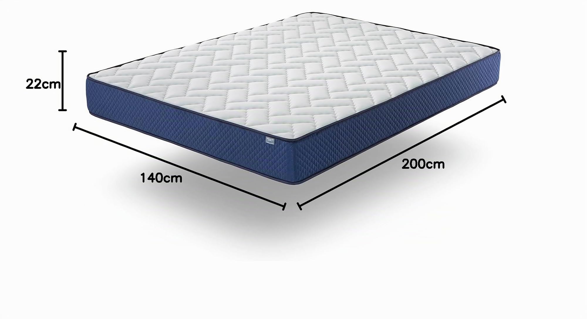 SONHO Colchon de Espuma 140X200 Dariel, Altura 22 CM, Adaptable, firmeza Media y Transpirable