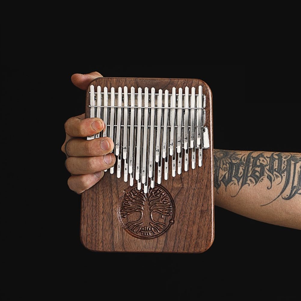Squisito pianoforte da pollice in noce nera, Kalimba a 34 tasti con pickup musicale (tasto C)