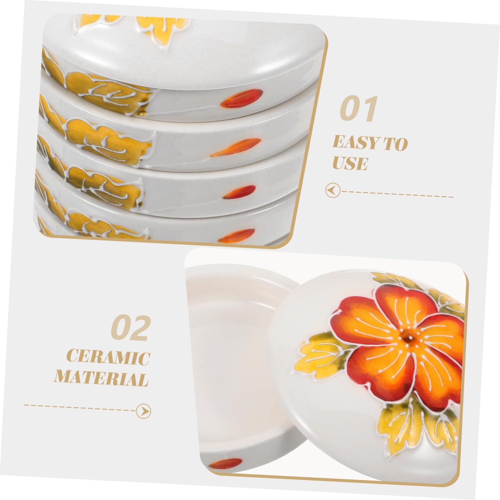 Palette de Mélange en Céramique à 5 Couches, 1 Set pour Peinture