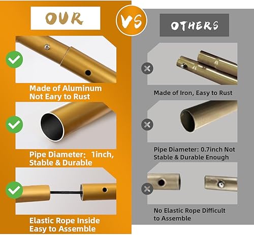 Miniatura 4 de Soporte redondo para telón de fondo, arco circular, marco de arco de globos circulares de 7.2 pies, soporte de telón de fondo de círculo dorado,