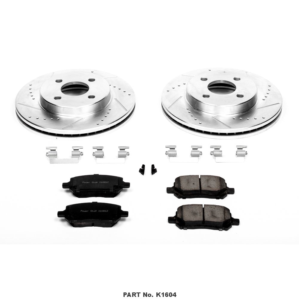 Power Stop Z23 Carbon Fiber Brake Kit - Front & Rear Drilled & Slotted Rotors With Pads & Drums - Better Stopping Power - View #5
