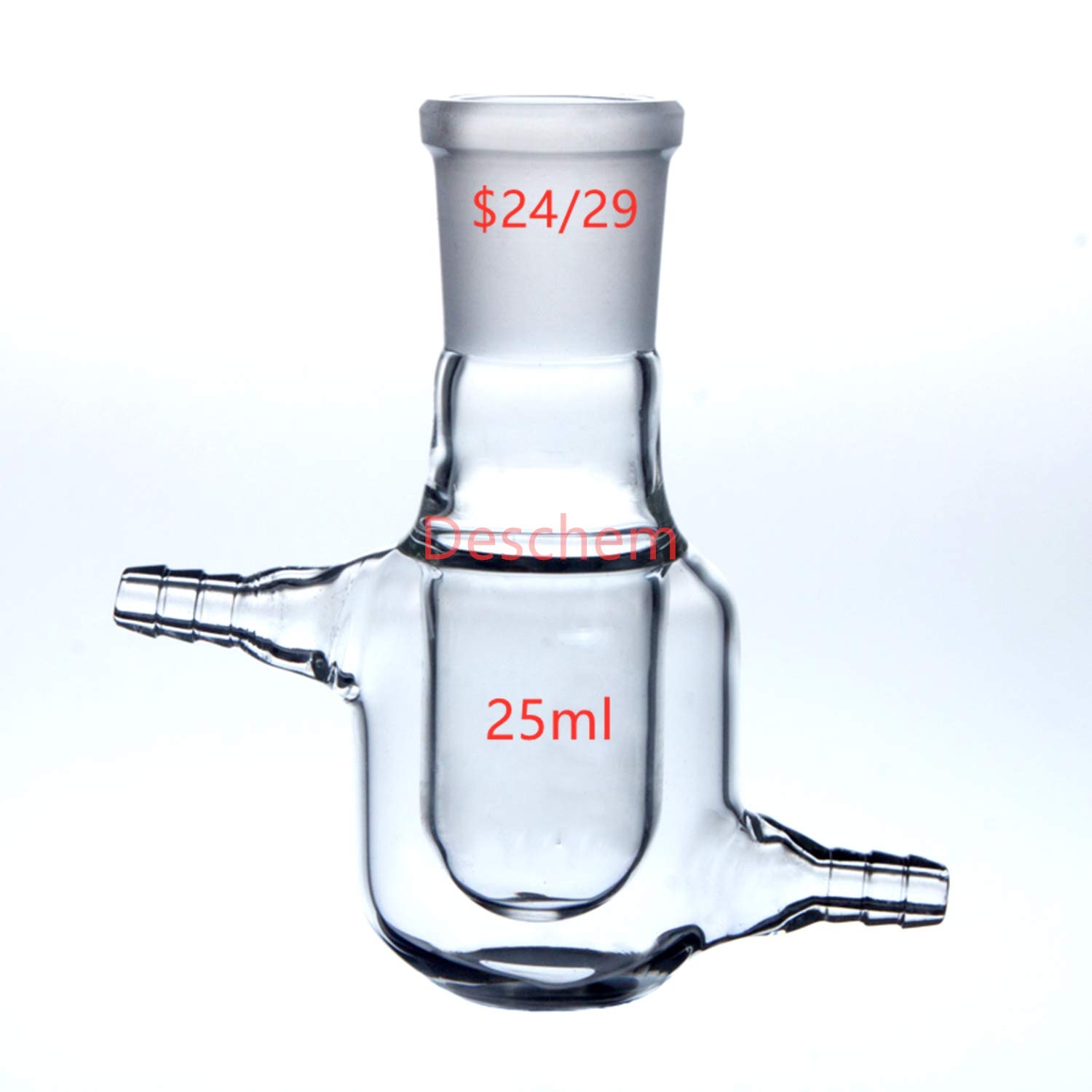 25ml,24/29,Single Neck,Jacket Glass Flask,Reaction Vessel,Lab Reactor