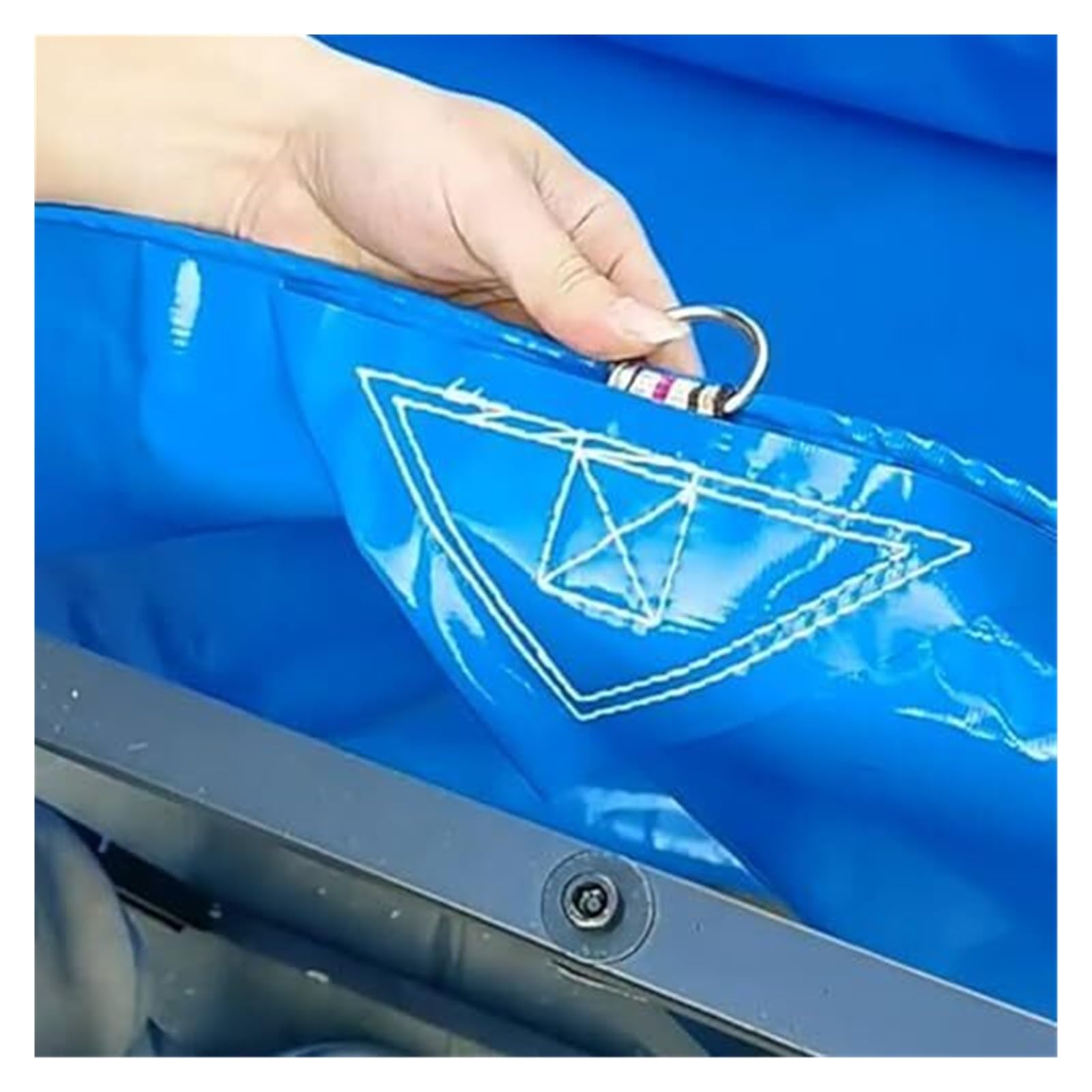 Generisch PVC-Koiteichbecken, Flexibles Becken für Koiteiche, große Faltbare Aquarienfolie mit Ösen, 550 g/m², 2,4 x 1,9 x 0,9 m, ideal für Meerwasser- und Außenfischhaltung