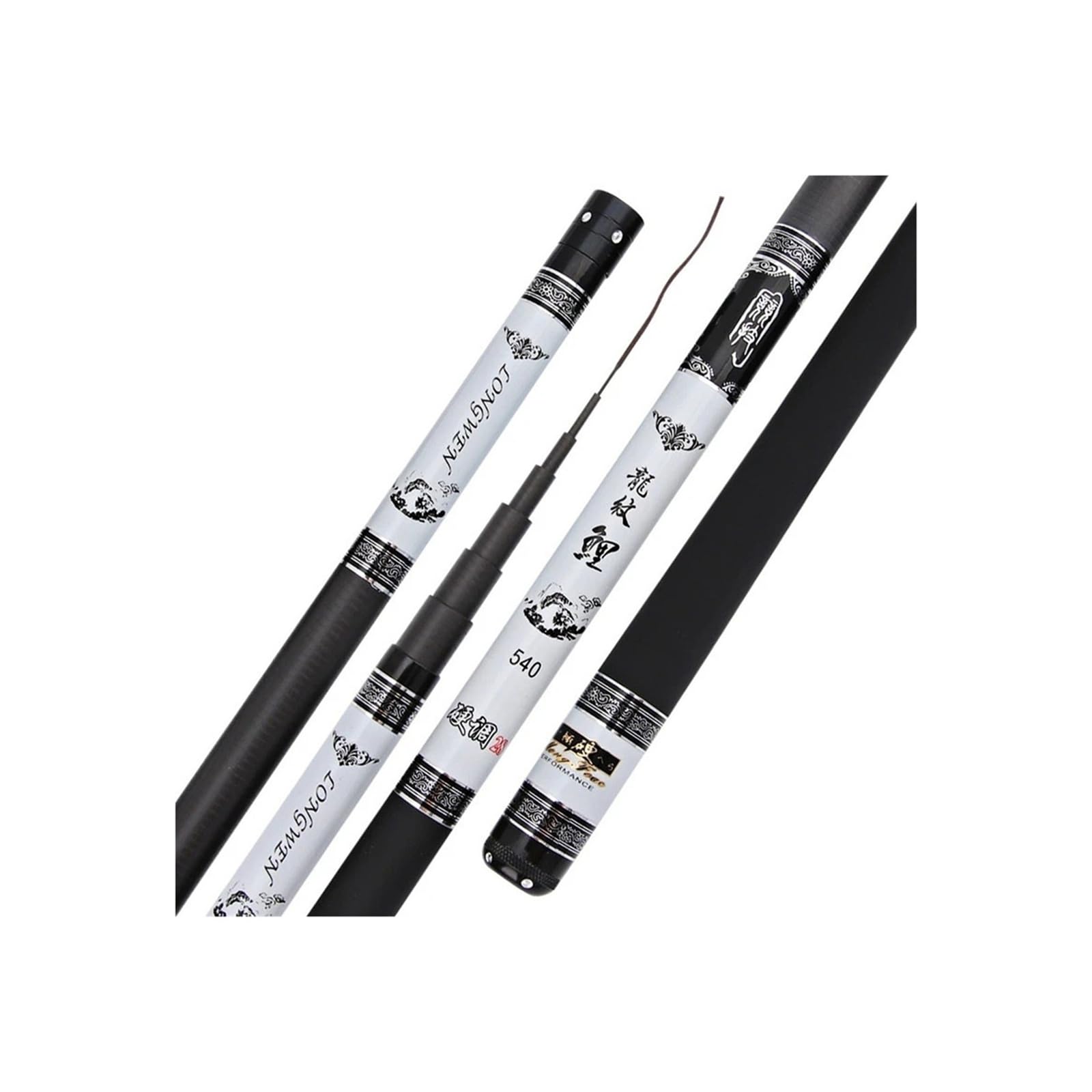 Telescopic Fishing Rod, Fishing Whip Telescopic Power Hand Pole Fishing Rod 3.6M/3.9M/4.5M/5.4M/630cm/7.2M/8M/9M/10M Stream(3.9M)