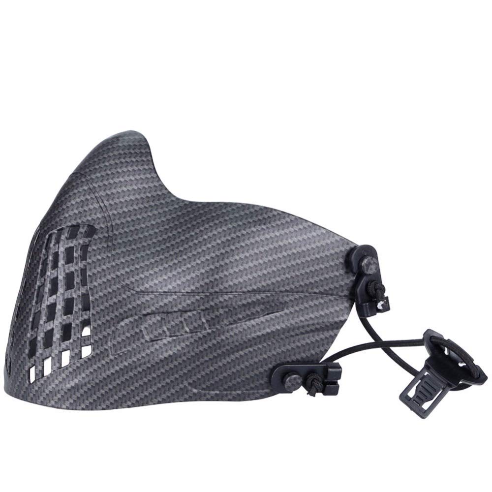 Gocher Tactical Mask for Paintball Airsoft Protective Breathable Face Masks Hunting Shooting CS Military Game Two-Mode Headband System Half face Mask-CF