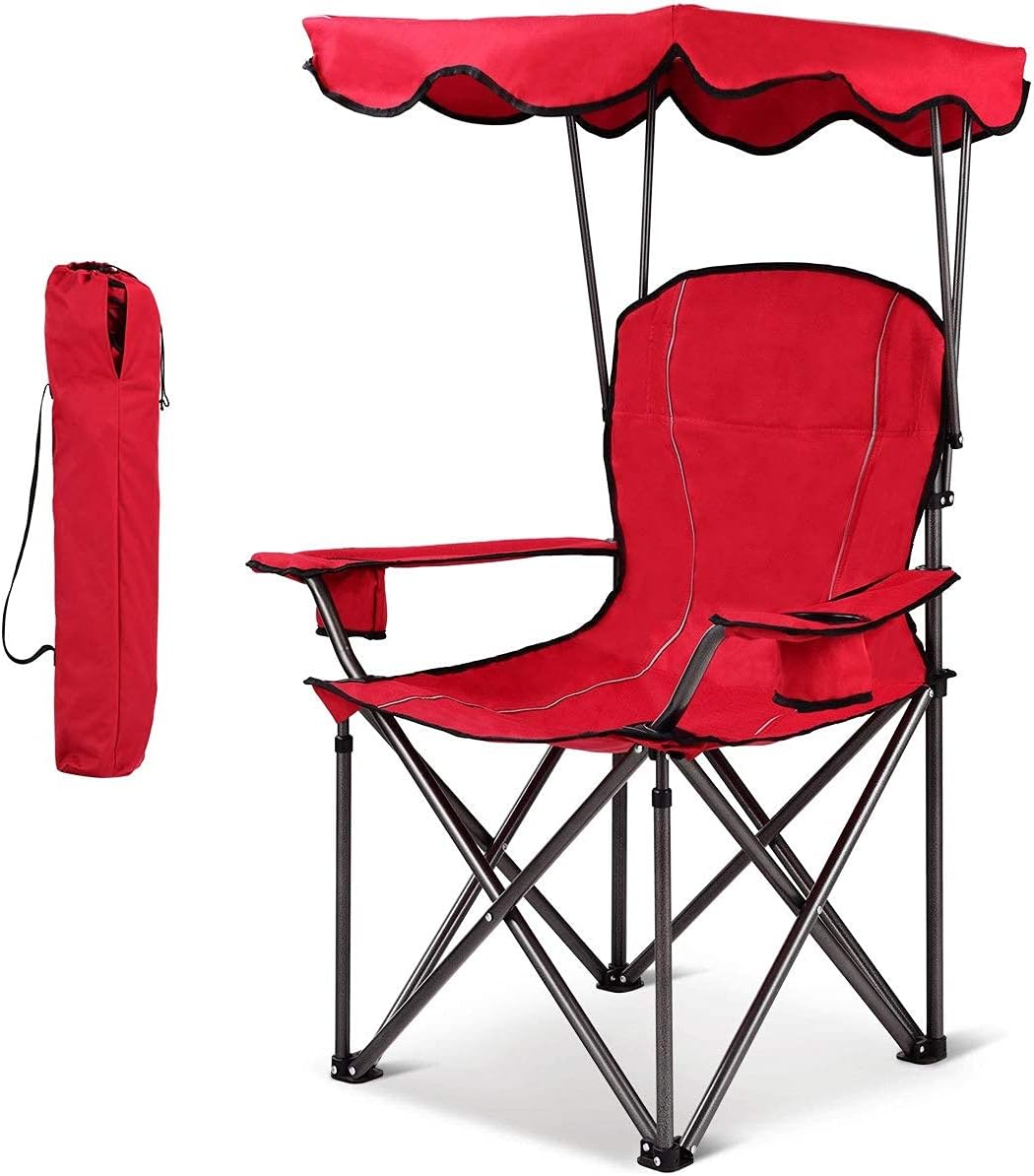 Canopy Camping Chair, Red