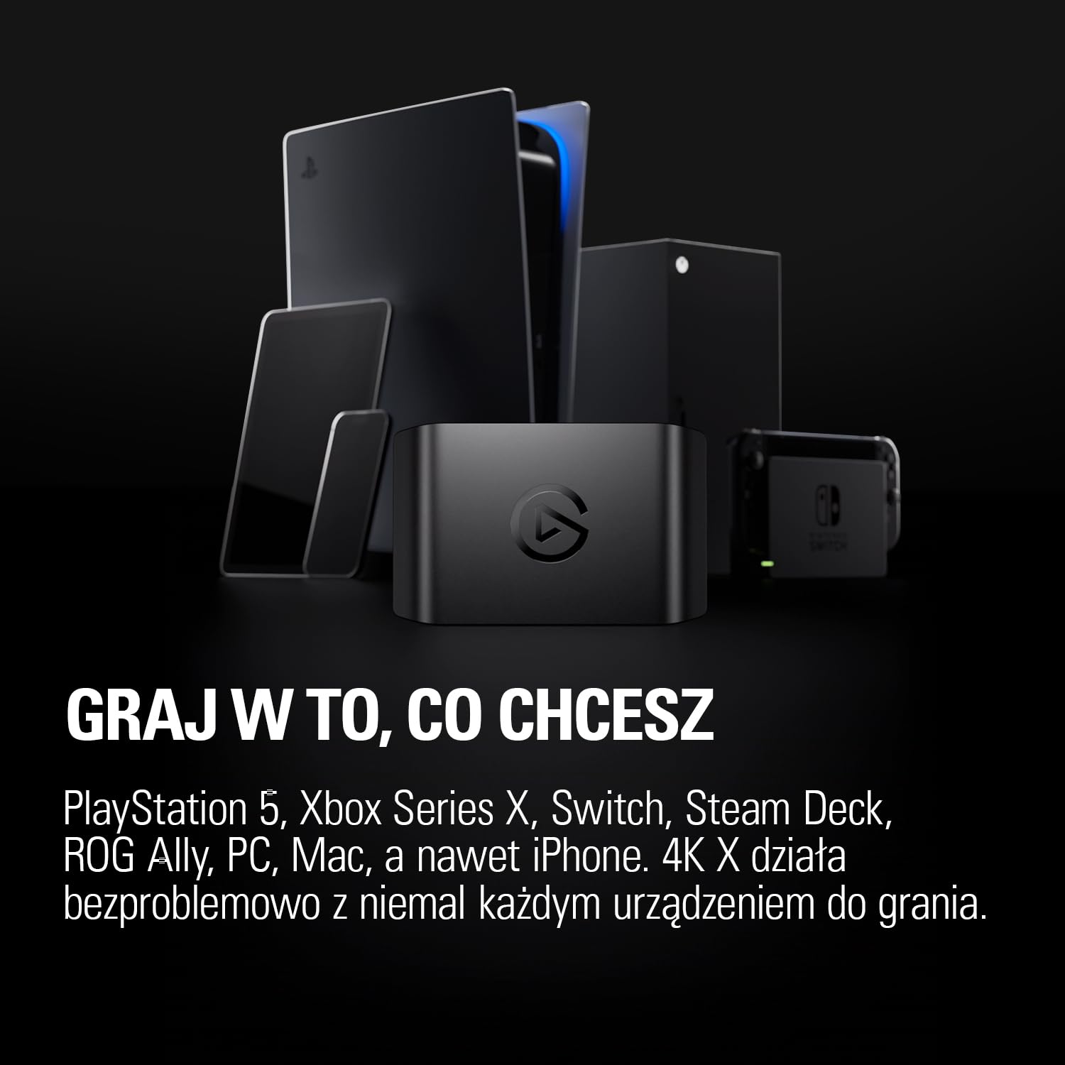 Elgato 4K X, karta przechwytująca do 4K144 | Ultraniska opóźnienie, PS5|Pro, Xbox Series X|S, Switch 2, OBS, HDMI 2.1, VRR, HDR10, USB 3.2, PC|Mac|iPad