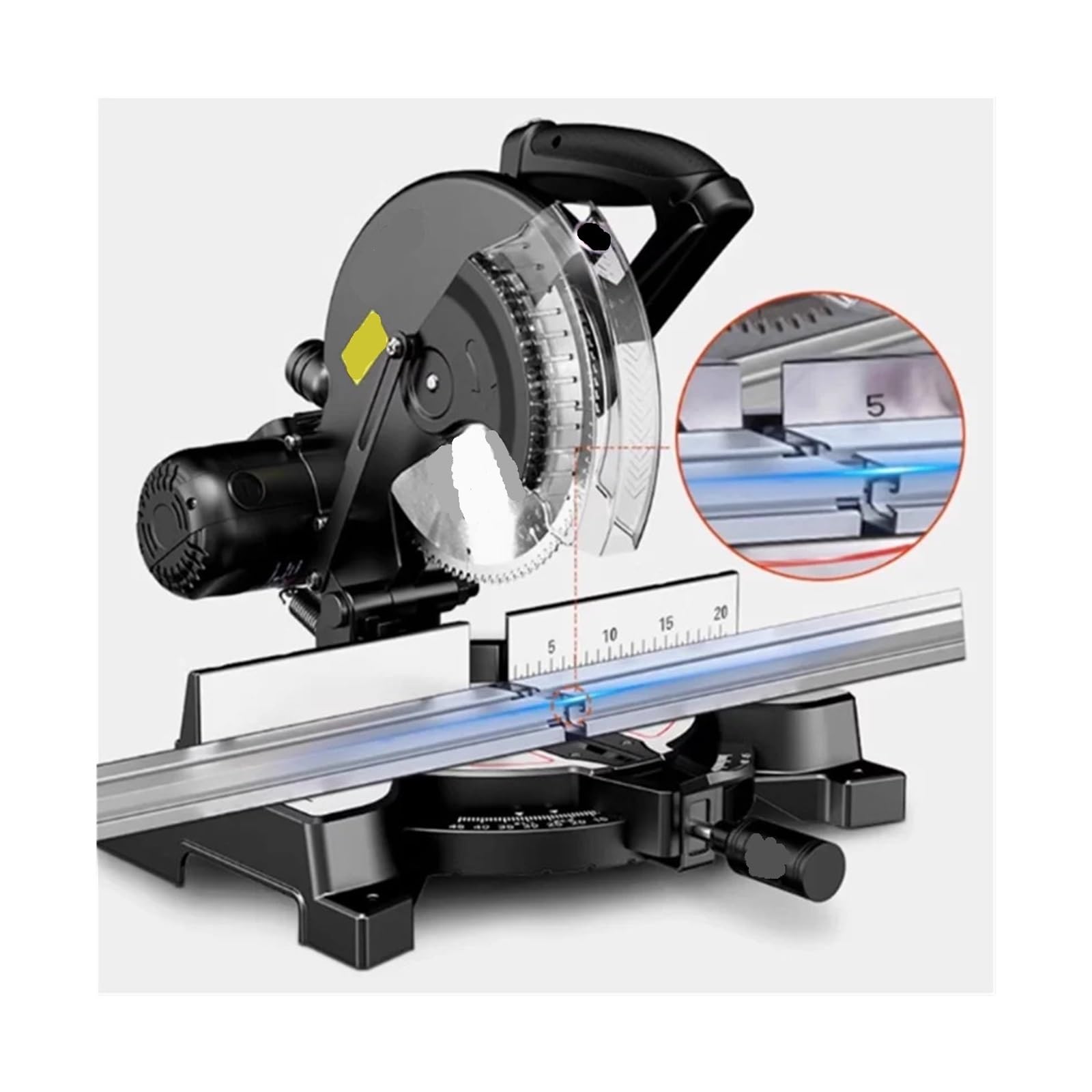 Sierra de mesa portátil Sierra Circular Multifuncional De 2200 W, Eléctrica, For Aluminio, 10 Pulgadas, Con Corte Ingleteado 45 Grados, para muebles de bricolaje, carpintería(Wooden Saw Blades)