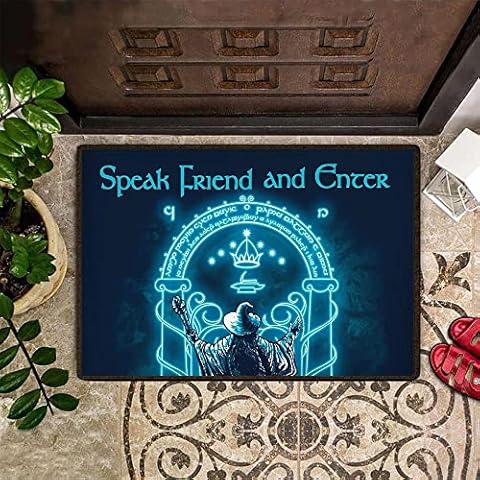 NA Felpudo Entrada casa Speak Friend and Enter Cover