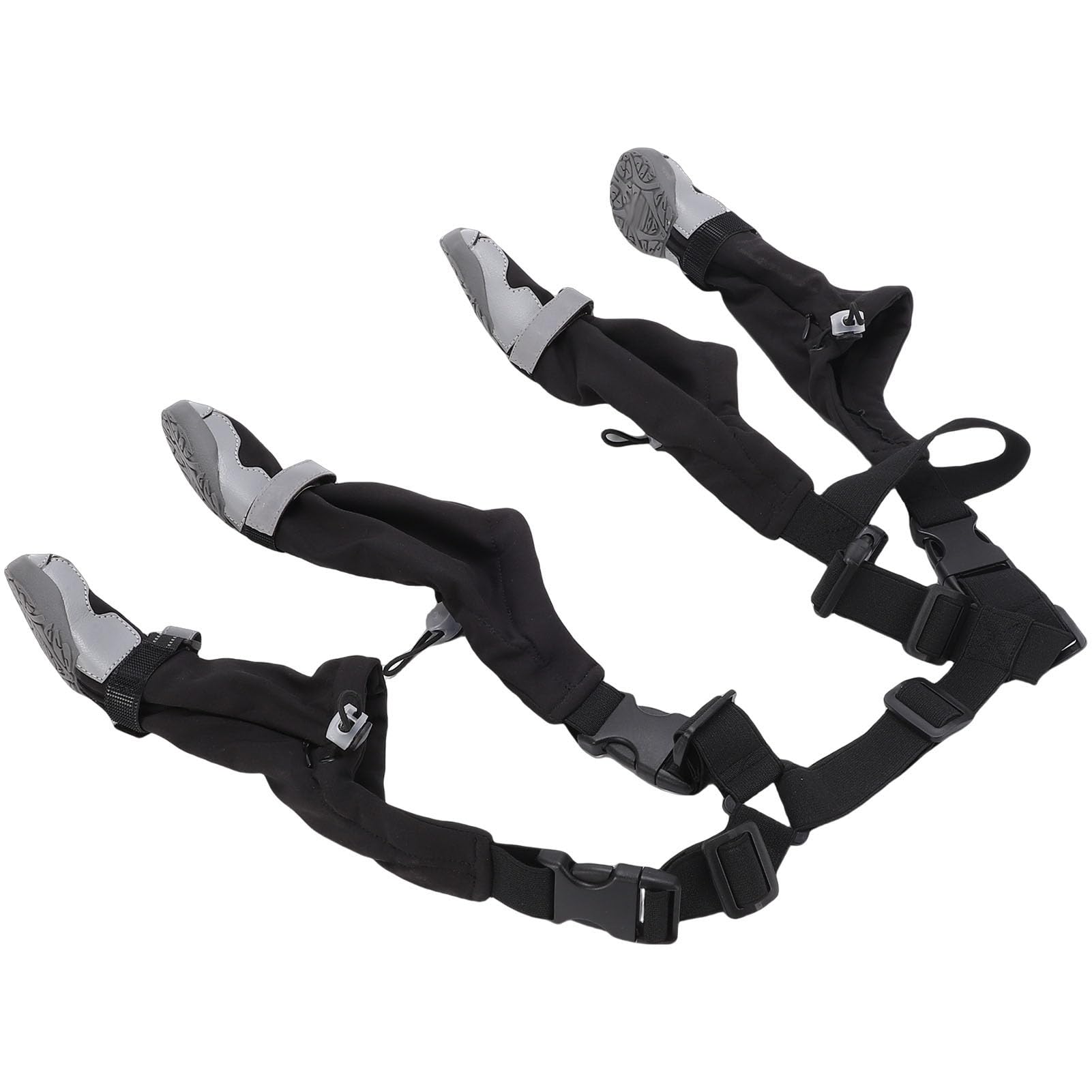 Cocoarm Chaussons à Bretelles pour Chien, Bottes Imperméables à Semelle en Caoutchouc avec Sangles élastiques Réglables, Protection Antidérapante des Pattes pour Petits Chiens Lors des Promenades en