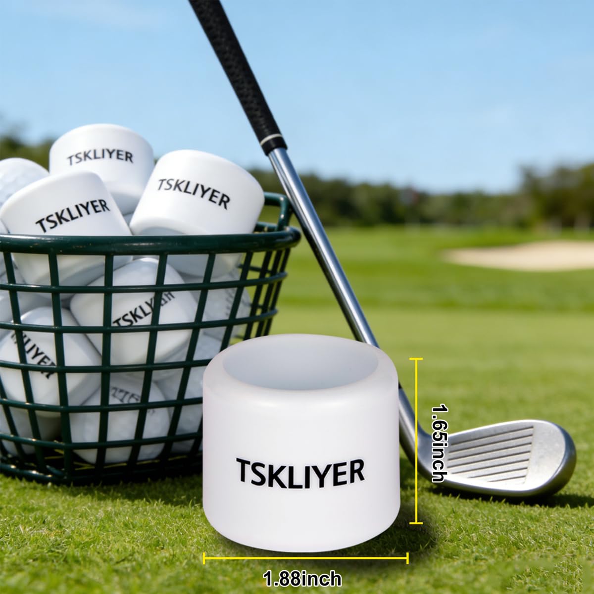 12 pelotas de golf de práctica, ayuda de entrenamiento de golf de vuelo limitado para todos los golfistas en el campo de conducción interior del patio trasero