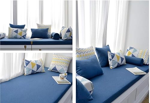 Miniatura 4 de SINCERE Cojín de espuma de asiento de tamaño personalizado, incluye funda extraíble, cojines de asiento para interiorpatio para sofá,