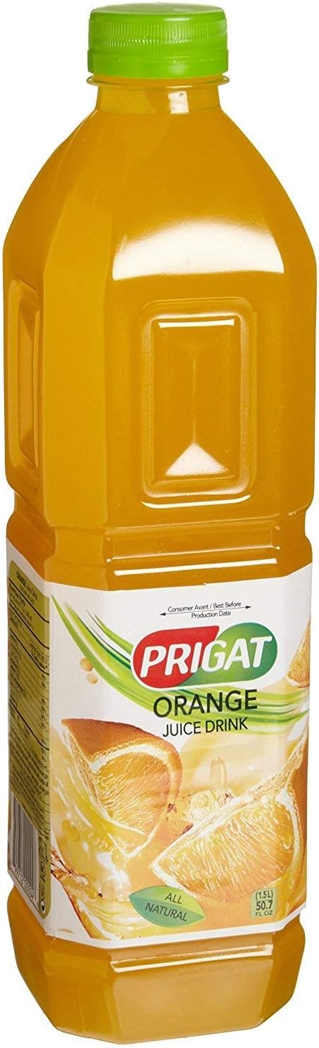 Prigat Orange Juice Drink Kosher For Passover 50.7 Oz. Pack Of 3.