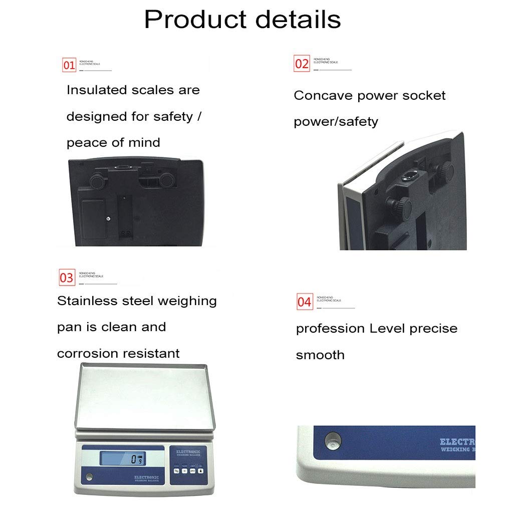 Balanza Electrónica De Precisión De Alta Escala, Digital, Precisa, para Laboratorio, Pesaje Y Conteo Industrial, Básculas Científicas para Joyería Y Cocina.(26 Kg/0,1 G)