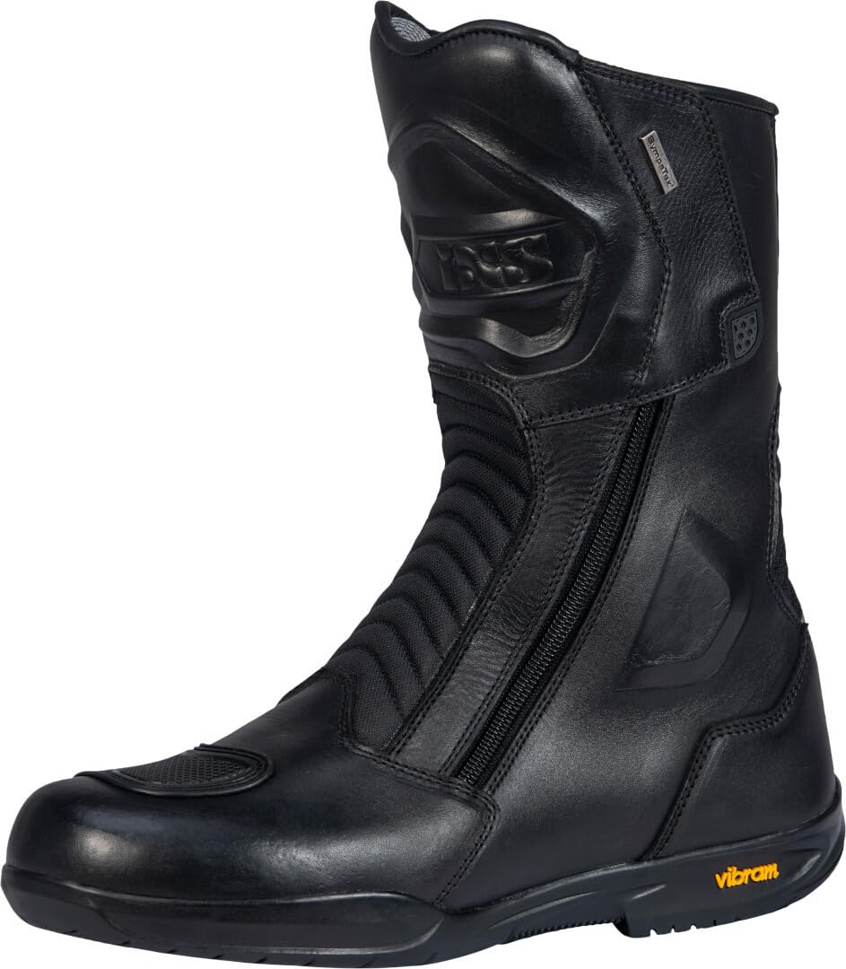 IXS 2-Zip-SYM 2.0 Motorradstiefel, schwarz, 45 | Wasserdicht
