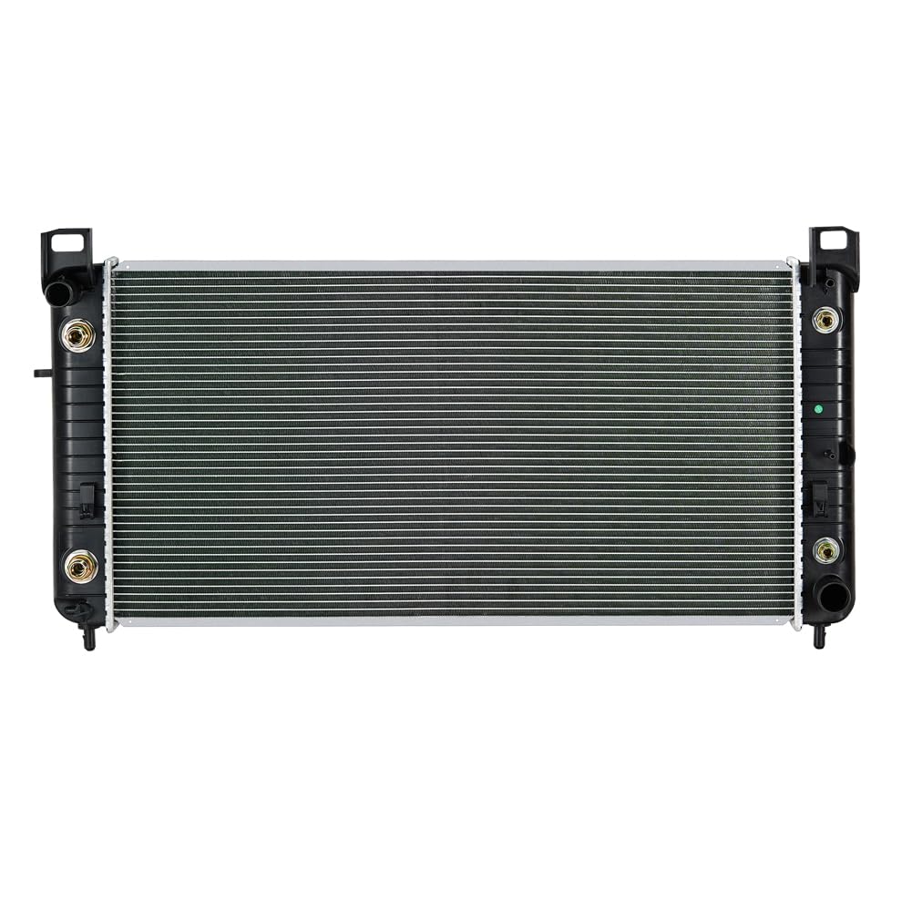 Aluminum Radiator Compatible with Chevrolet Silverado Compatible with GMC Sierra Suburban Tahoe 99-13 radiator DPI 2370 CU2370 Complete Radiator With TOC And EOC(Overall size: 34" × 17")