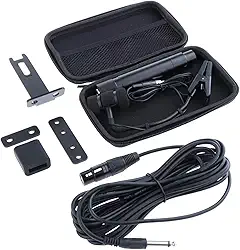 MERIGLARE Microfone com Fio para Instrumentos Musicais, Clipe para Gravação de Performances, 4 Pinos para Cajon
