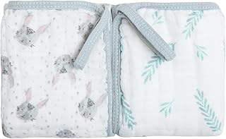 Paninho De Boca Papi Soft Com Prendedor De Chupeta Estampado 40Cm X 40Cm Contem 02 Un, Papi Textil, Cinza, 40x40