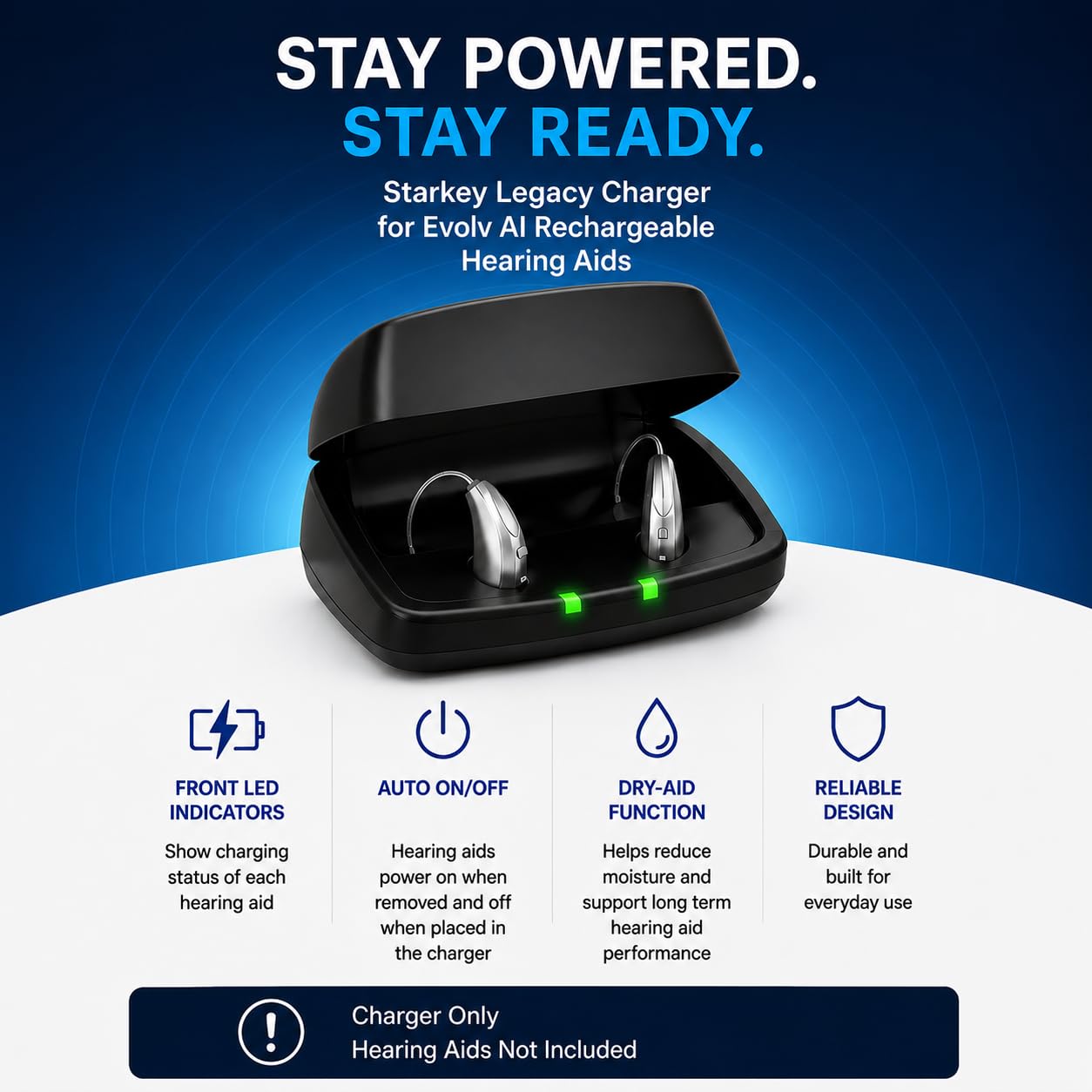 Amazon.com: Starkey Legacy Charger for Evolv AI Rechargeable