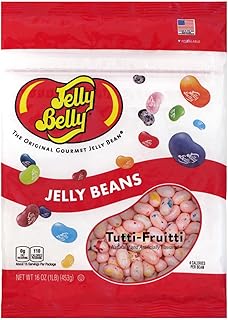 Jelly Belly Tutti-Fruitti Jelly Beans - 1 Pound (16 Ounces) Resealable Bag - Genuine, Official, Straight from the Source