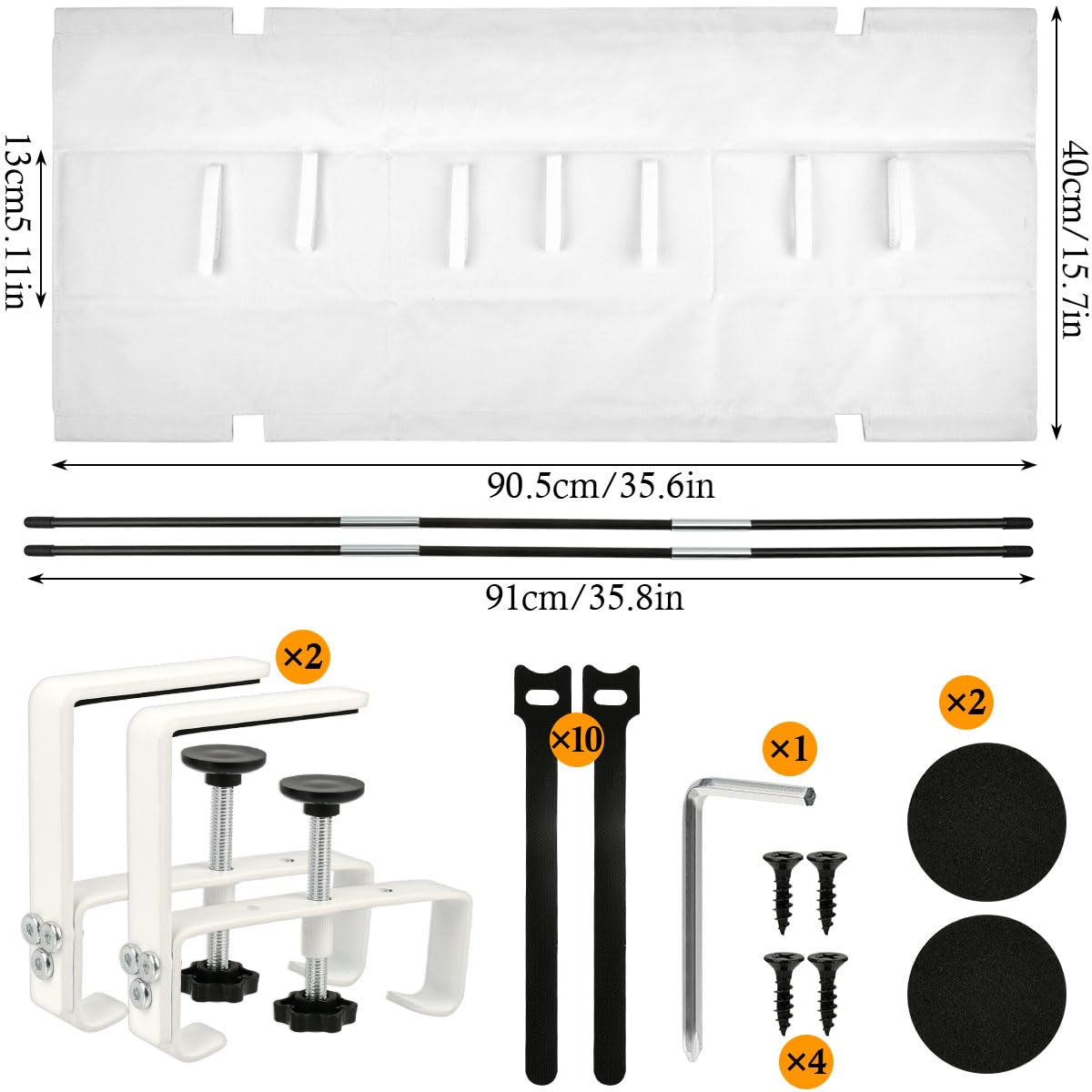 Kabelkanal Schreibtisch Weiß, Kabelkanal Schreibtisch Ohne Bohren 90cm, Kabelmanagement Schreibtisch für Kabelversteck, für Büro und Zuhause
