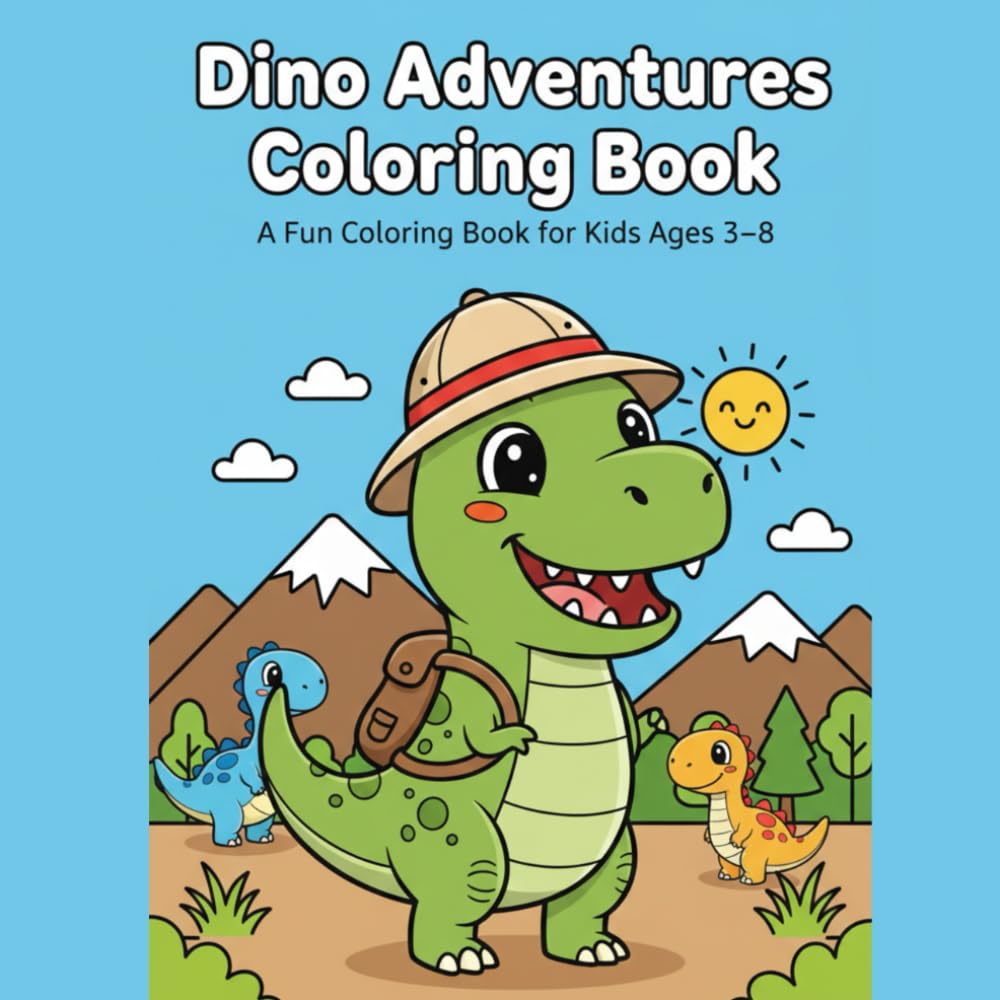 FUN & FRIENDLY DINOSAURS Coloring Book: This book supports early learning by improving hand–eye coordination, focus, and artistic expression. Ideal for preschoolers and early elementary kids.