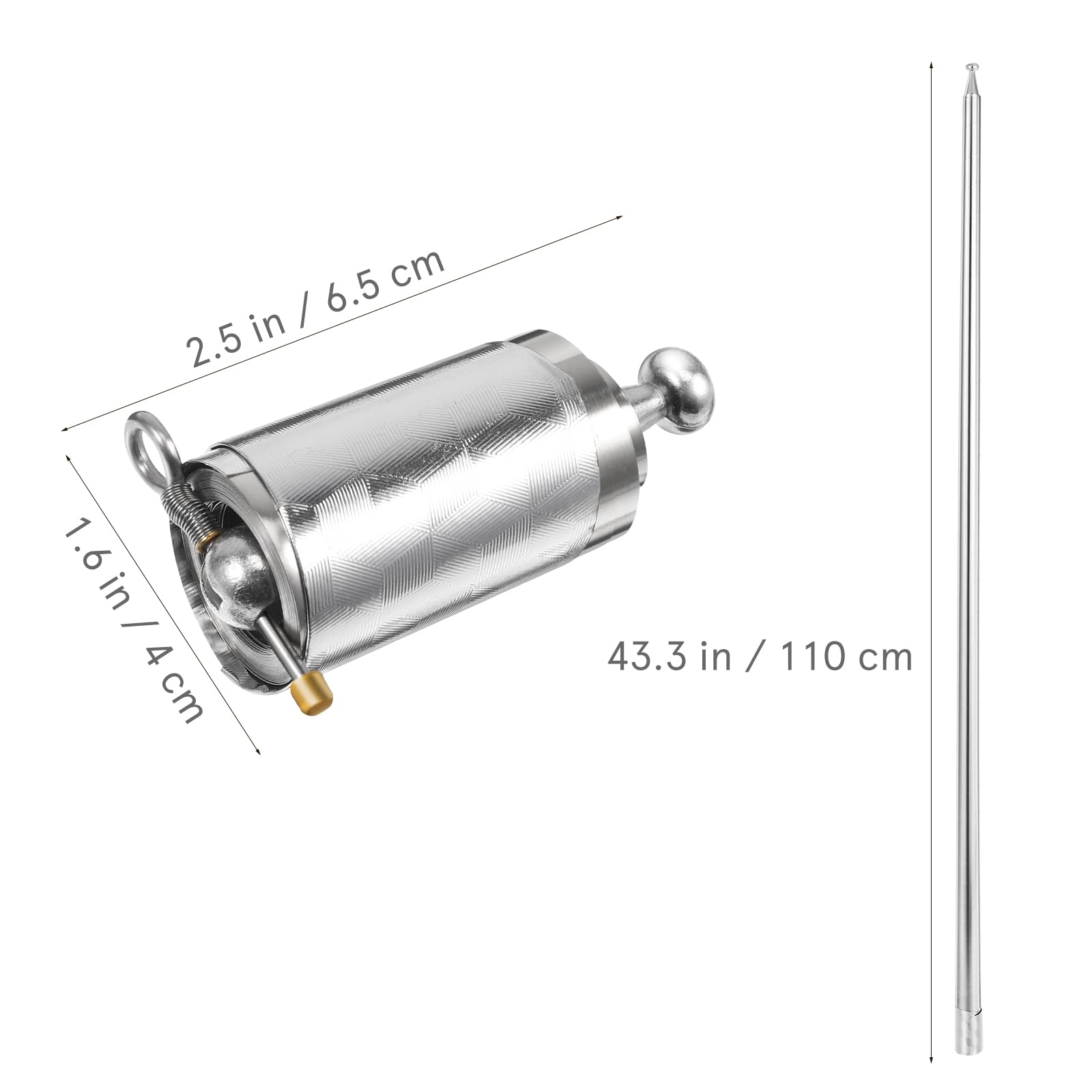 Healifty 2pcs Metallo Appearing Cane Mago Bacchetta retrattile Pieghevole per Professionale Mago Stage Close- up Mago Trucchi Accessori